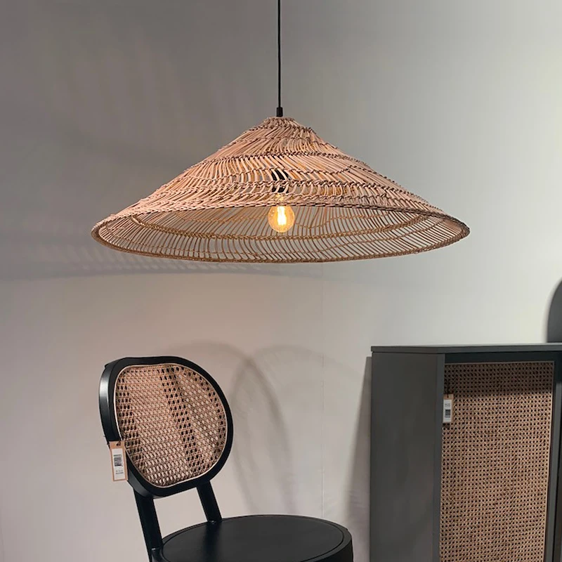 

Wabi Sabi Style Pendant Light Japanese Restaurant Rattan Art Lamp Designer Zen Tea Room New Chinese Hotel Villa Homestay Pendant