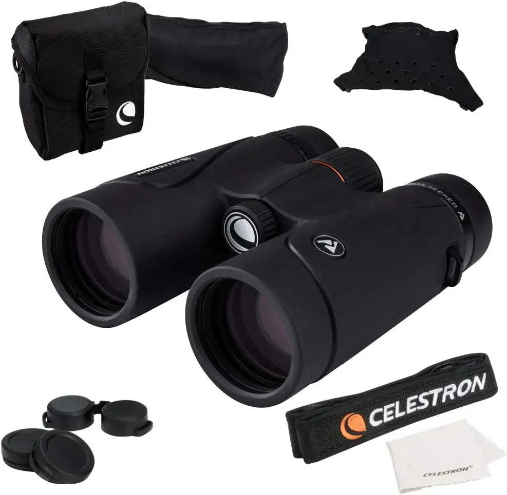 

Астрономический Бинокль Celestron TrailSeeker 8X42/10x4 2HD, фазовый и диэлектрическое покрытие, фотопризмы, водонепроницаемый и противотуманный телескоп