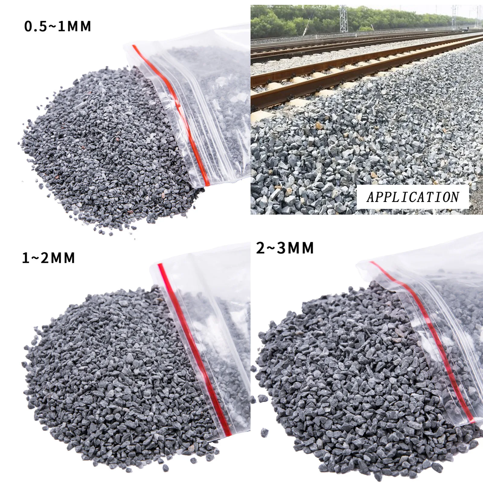 HO/N/OO Scale Model Railway Ballast & Gravel Orbital Cornerstone Toys for Train Layout/Wargame/Diy Model Making/Diorama 50G/bag