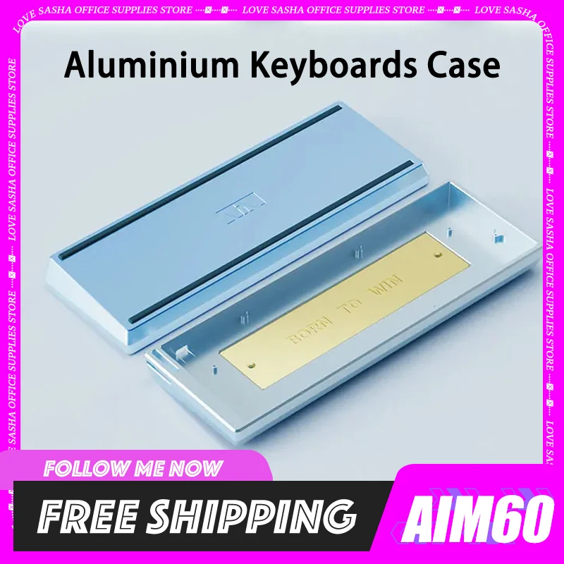 aluminio alloy keyboard case eixo magnetico personalizado matte keyboard case para csgo aim60 rakka gh60 cortar 60he 01