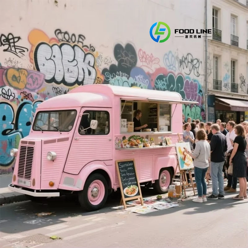 Fast Food Truck BBQ Food Trailers Cart Supplier Street Mobile Trailer Food Cart Customized