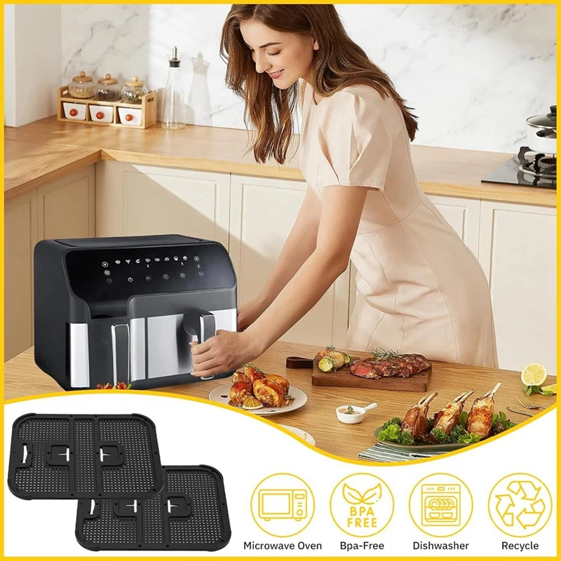 Imagem -06 - Air Fryer Protetor Respingo Protetor Respingo Reutilizável Airfryer Acessórios Ninja Foodi Af400eu Af451eu Pcs