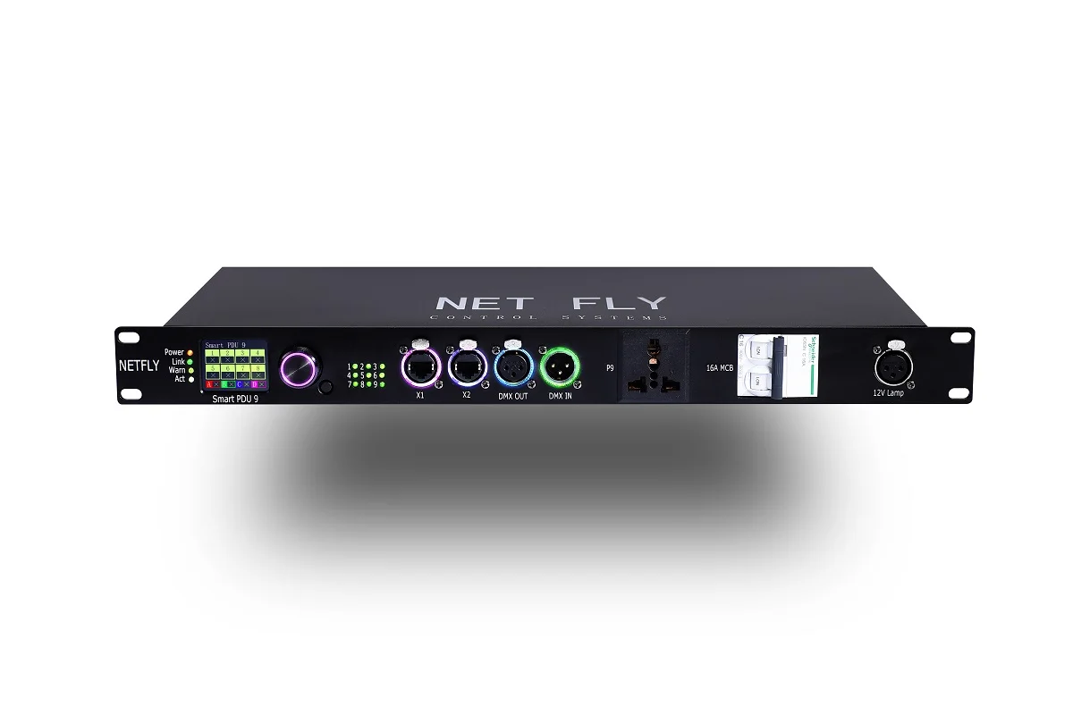9 Output Smart PDU Stage Power Distributor Support DMX RDM sACN Art-Net Ethernet PDU9 For  DJ Disco Concert Stage Light