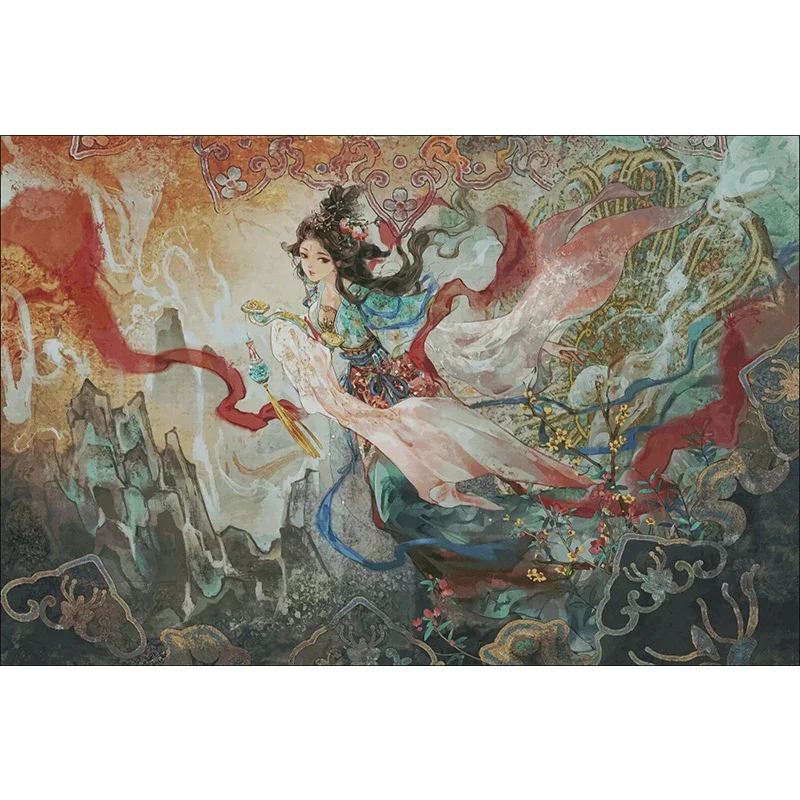 [ZZ1376 pastel porcelain anthropomorphic11CT] Stamped Cross Stitch Kit 14CT 18CT 16CT DIY Printed Canvas Cotton Thread, Full Kit