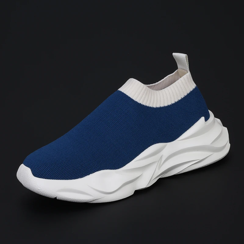 

Fashion brand cloth shoes men's breathable mesh top, versatile thick soled elevated casual shoes, fashionable lazy people cover