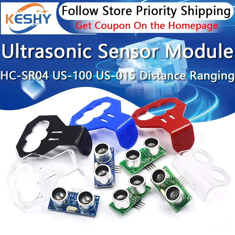 HC-SR04 US-100 US-015 Ultrasonic Module HY-SRF05 Distance Ranging Module Ultrasonic Electronics Distance Sensor for Arduino