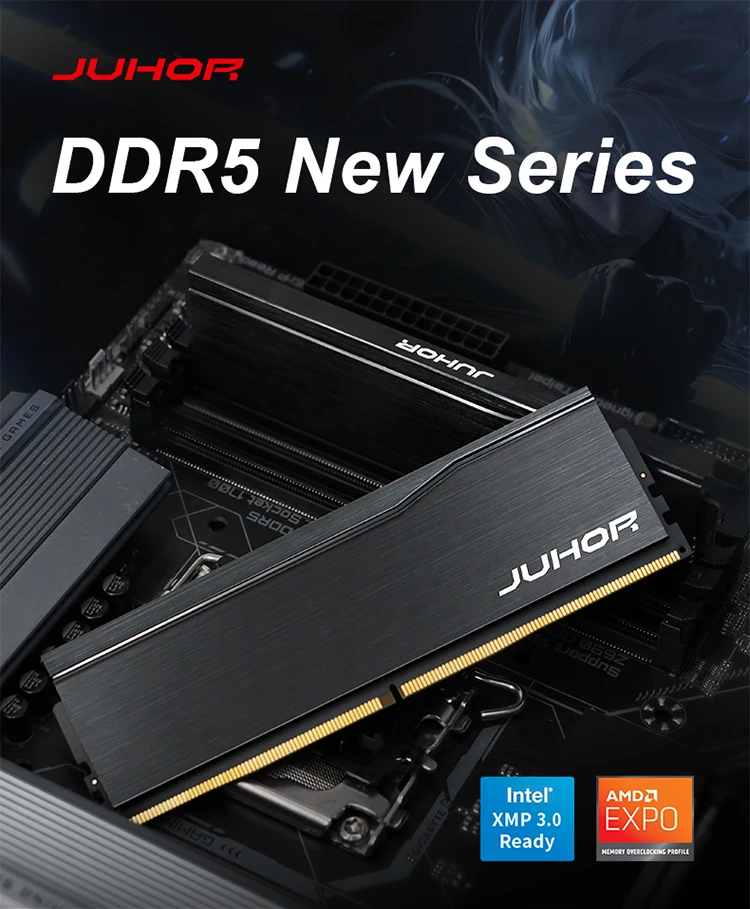 JUHOR 32GB DDR5 6000 メモリー 16GB 2枚セット JUHOR Ram DDR5 32GB(16GBX2) 6000MHz 6400MHz DDR5 6400MHz Memoria
