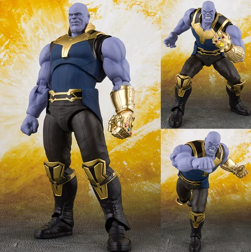 Nuevo en Stock: Figura de Acción Móvil de Thanos de Marvel Heroes Avengers, Modelo de Adorno de Escritorio, Regalo Sorpresa Navideño para Fans