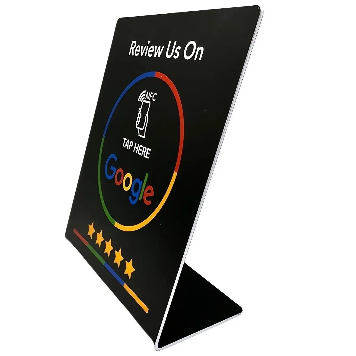 NTAG215 NFC Google Review Stand – Tap To Rate Card for Business Custom Link – No App Needed for Restaurant/Cafe/Hotel