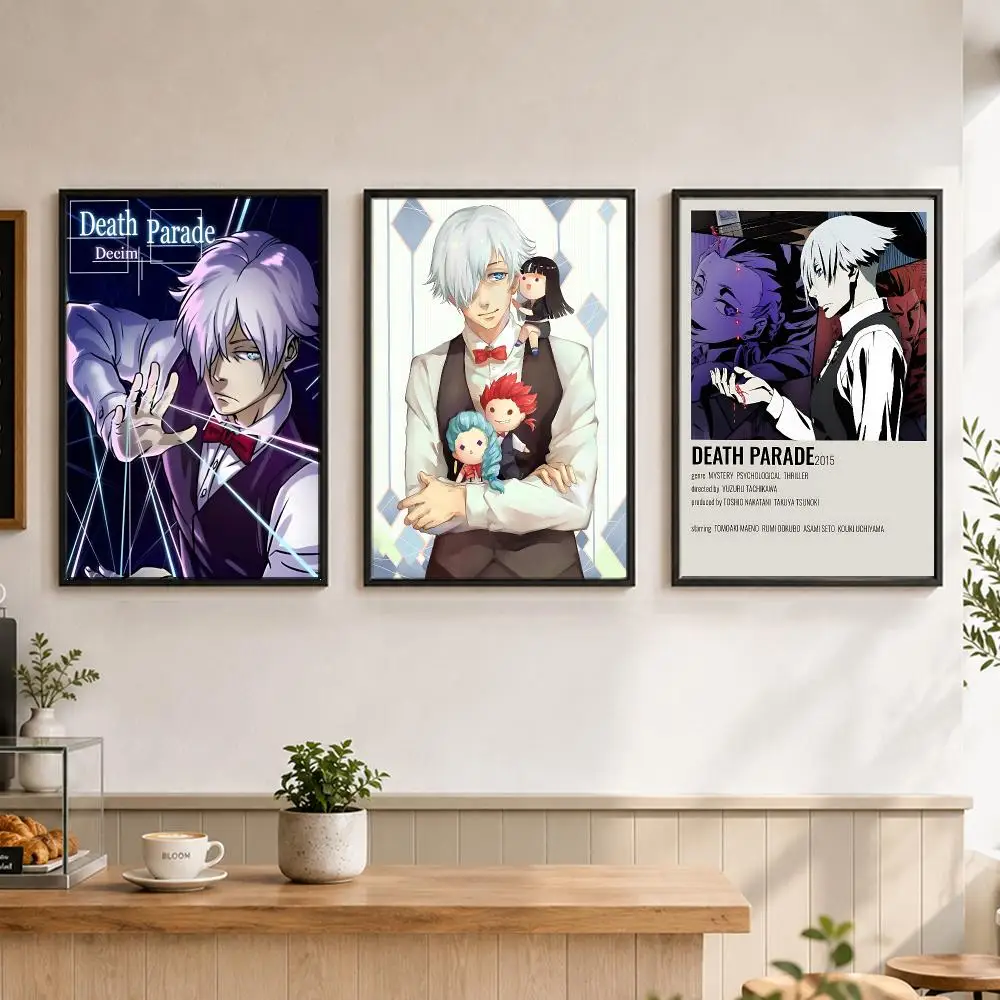 Anime D-Death P-Parade Poster Poster Large Unframed Wall Art Modern Minimalist Decor Print for Living Room Home
