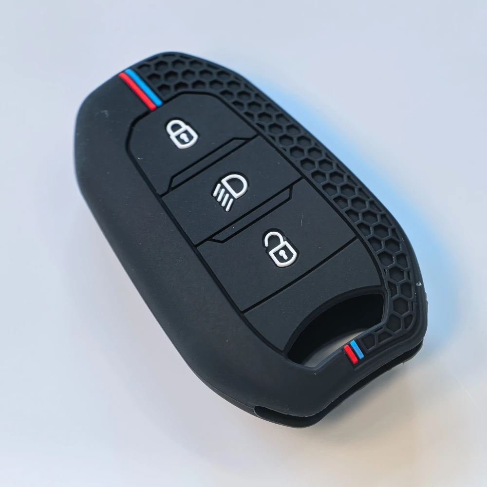 

Shell Cover Holder Car Key Fob Case For Peugeot 208 DS3 5008 DS5 DS6 For Citroen C4 C5 X7 Silicone Rubber Smart Remote Key Cover