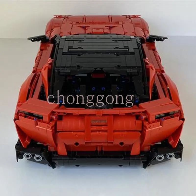 New MOC-123054 Daytona Roma Supercar Fit 42143 Classic Super Racing Sport Cars Model Bricks Speed Champion Kid Birthday Gifts