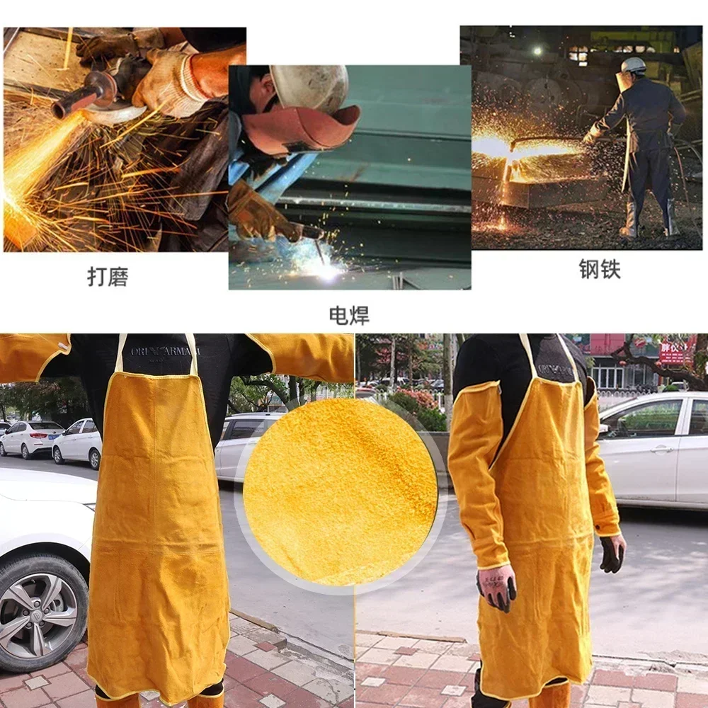 

Welding Cloth Garden Anti-scalding Apron Leather Apron Carpenter Protect Working Welder Professional Clothing Cowhide Blacksmith