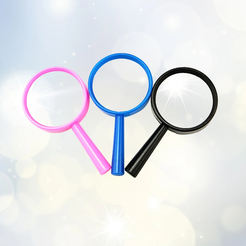 

12pcs 0.2X Plastic Magnifying Glasses Handheld Mini Magnifying Glass Portable Small Magnifiers for (Random Color)