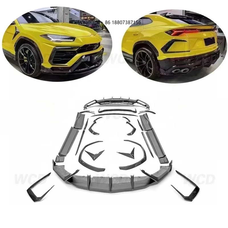 

Topcar Carbon Fiber Full Body Kits Side Skirts Front Rear Lip Fenders Flares Rear Spoiler Wing forLamborghini Urus Bodykit