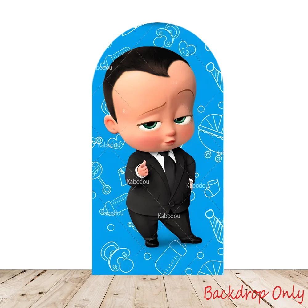 The Boss Baby Custom Arch Cover Girl Boss Baby Templeton family Arch Backdrop Boy Birthday Newborn Baby Shower Decor Spandex view 6