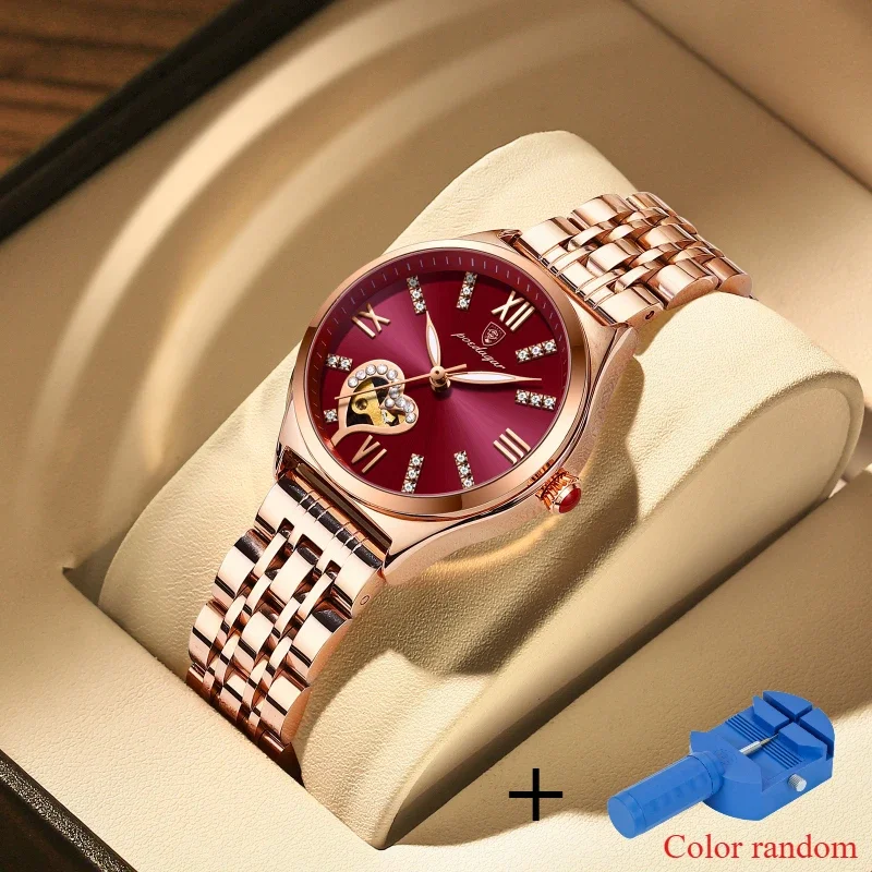 

Trend Elegant Chic Luxury Women Calendar Quartz Watch Stainless Stain Steel Wristwatches Gift Female Accessories Hand Clock Y2k