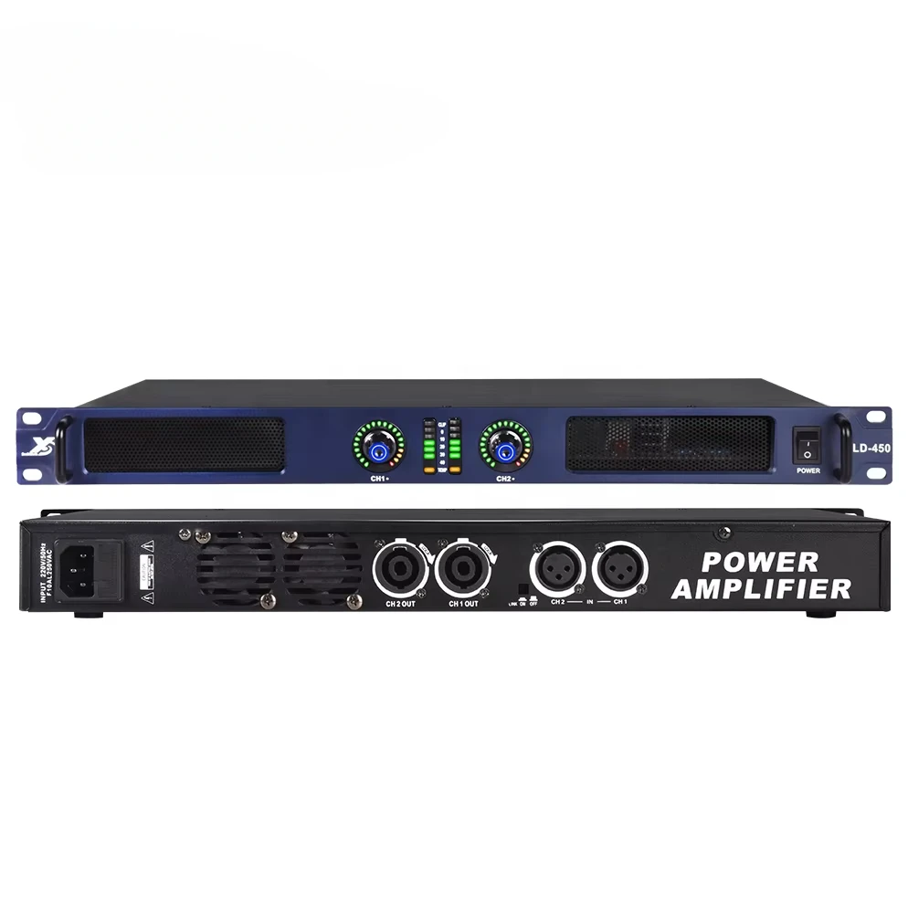 

Power amplifier 450W 2-channel sound 1U size power amplifier professional