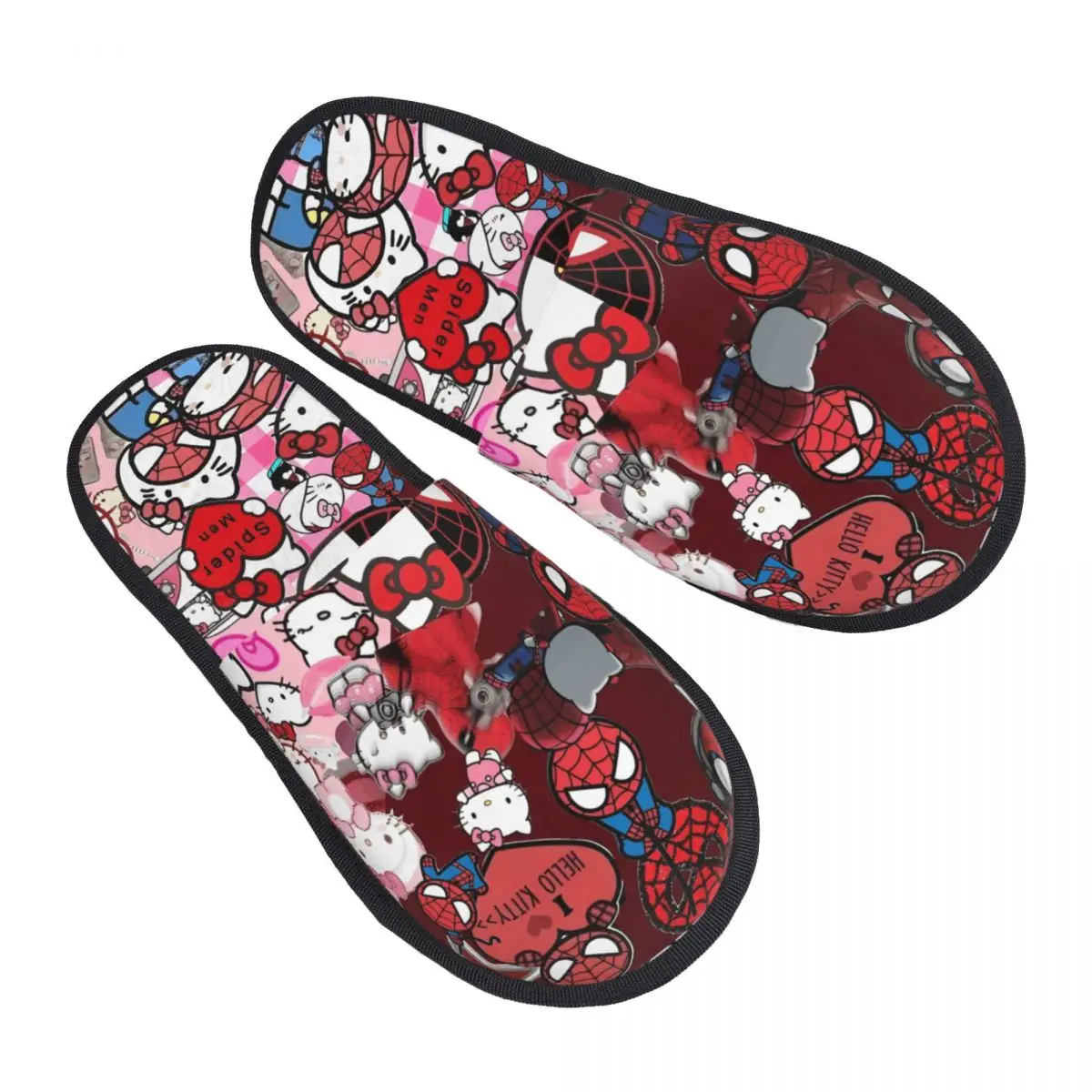 

Домашние тапочки Hello Kitty с изображением Человека-паука, нескользящие мягкие шлепанцы из пены с эффектом памяти для дома