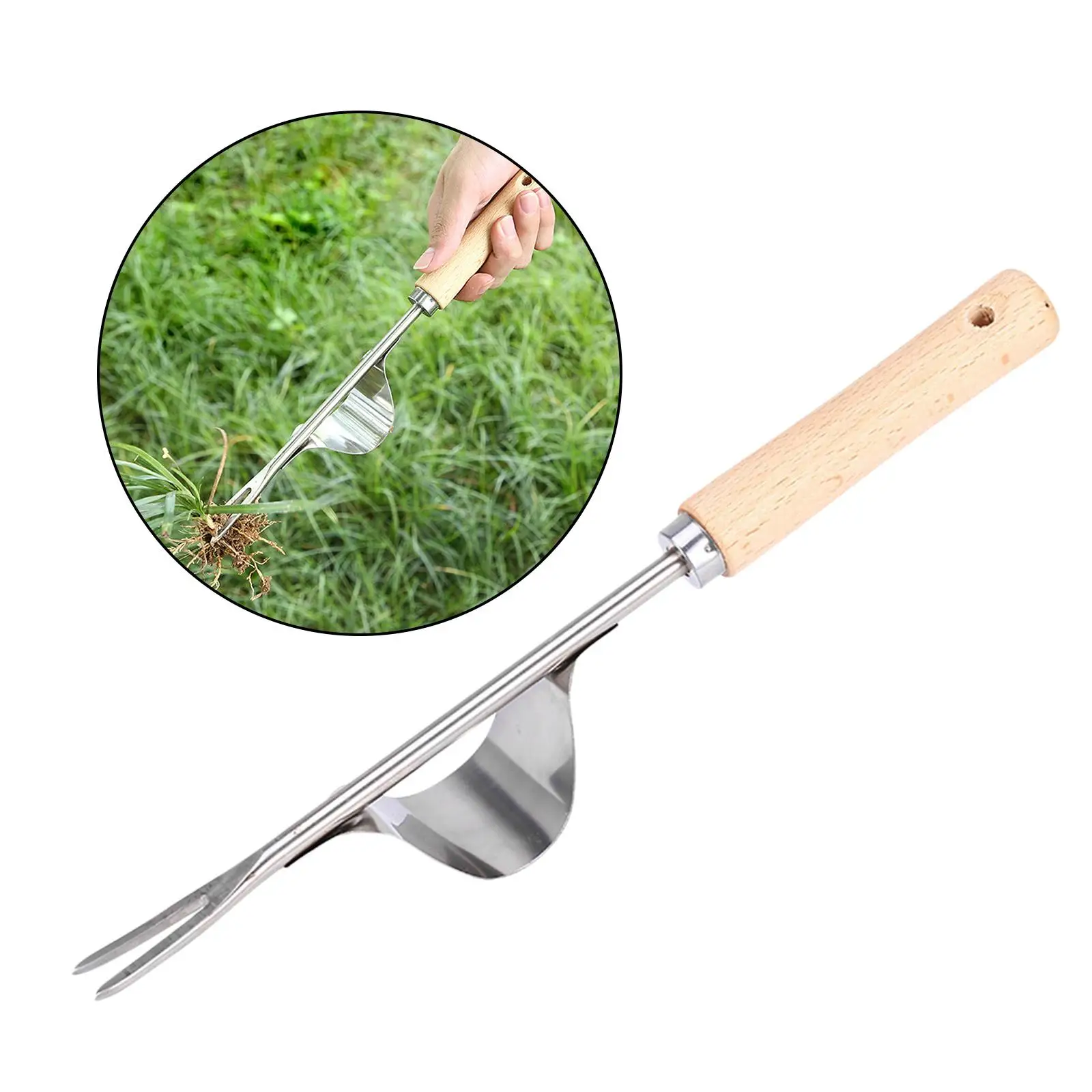 

Mini Removing Shovel Stainless Steel Sharp V Nose Puller Comfortable Handle Plant Seedling Tools