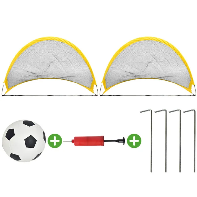 Kids Soccer Football Goal Net Kit Set Plaything Kids Training Door Foldable Small Net Soccer Goal Outdoors Game Toy Child Gifts