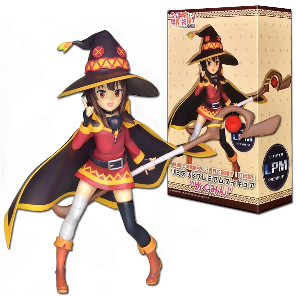 Anime Eiga Kono Subarashii Sekai ni Shukufuku wo! Kurenai Densetsu Megumin Action Kawaii Girl figure Ault Japanese Dolls PVC