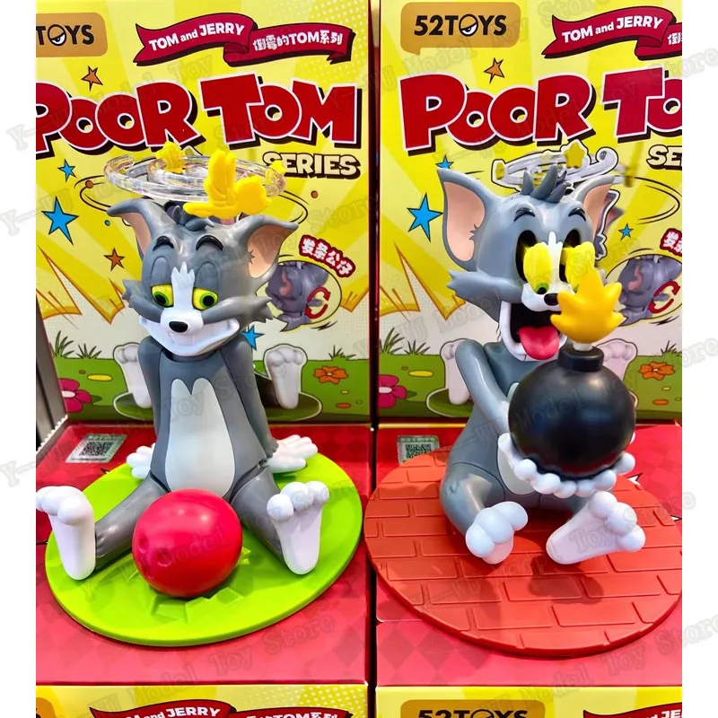 52 brinquedos tom e jerry caixa cega pobre tom série caixa surpresa bonito anime estatueta decoração para casa ornamento para crianças presente de natal