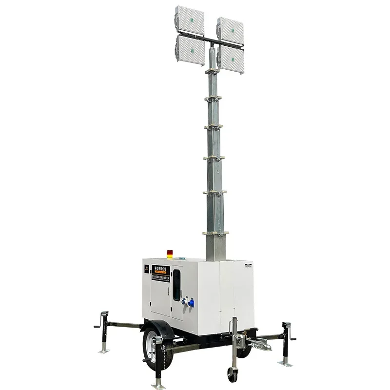 Lumance Mobile Lighting Tower 7m 4*1000W LED Light Diesel Light Tower Generator Construction lampada da lavoro di emergenza