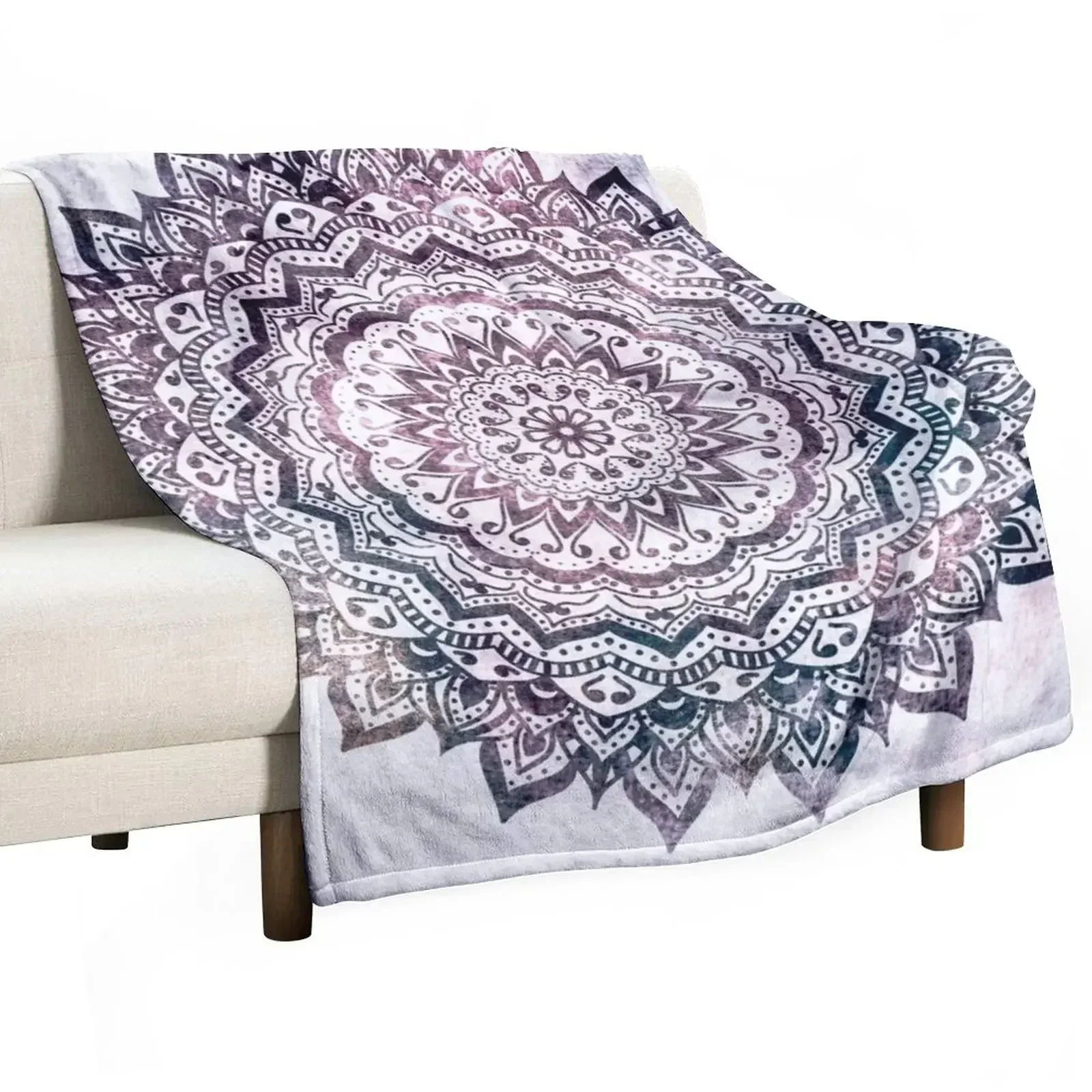 JEWEL MANDALA Throw Blanket warm winter Softs Blankets