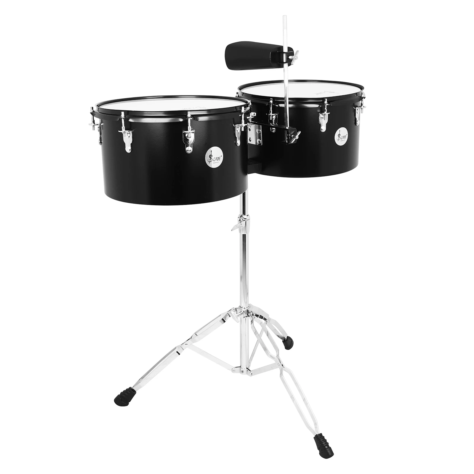 SLADE Timbales Drum Metal Timbale Drum Bands Playing Drums Beginners Practicing Performing Black Percussion Music Instruments
