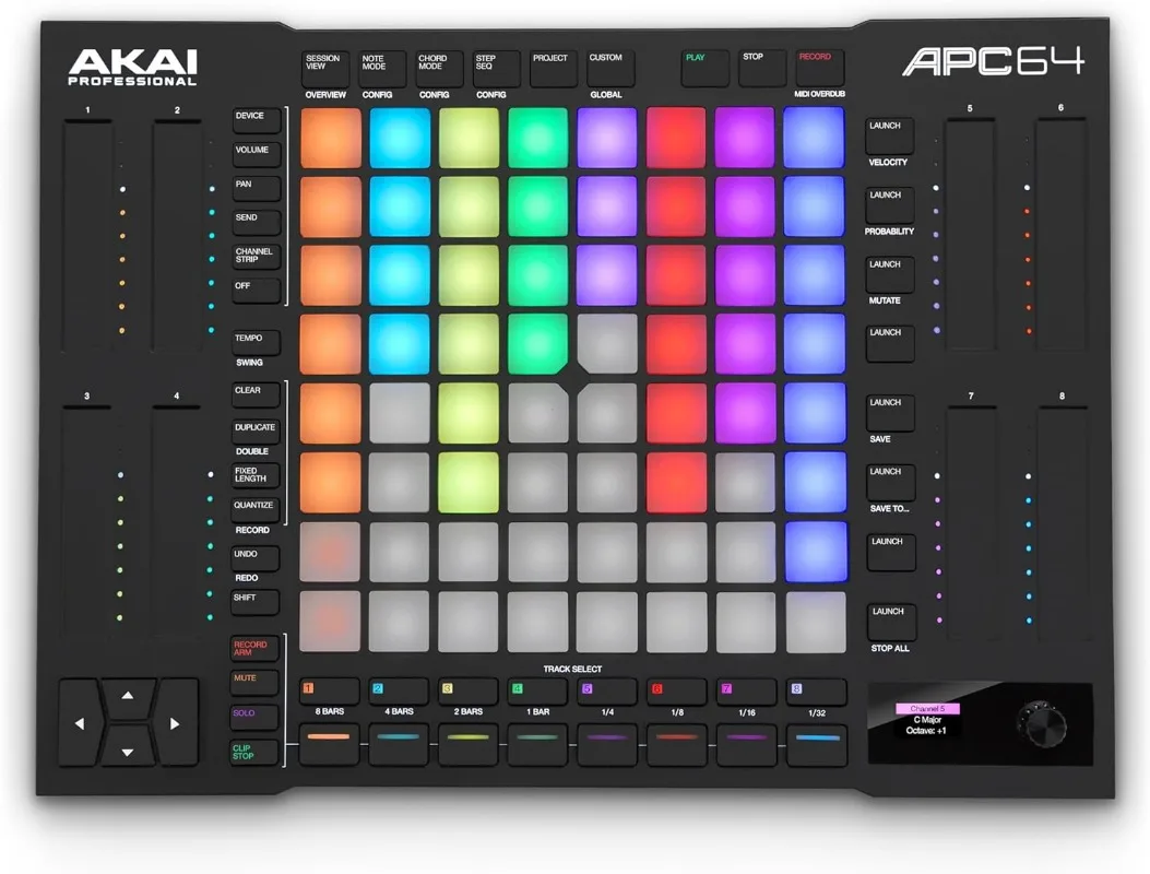 

Профессиональный APC64 Ableton MIDI контроллер с 8 сенсорными полосками, шаговый последователь, 64 RGB чувствительные к скорости колодки