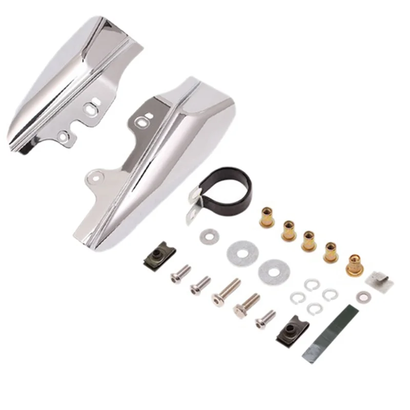 

L38A-1 Set For Touring Street Electra Glide Road King FLHR 2001-2008 Silver Mid Engine Mid Rack Air Deflector Heat Shield Access