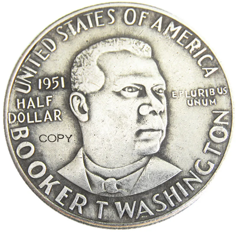 США 1949 P/S/D Booker Памятная Половина доллара Посеребренная копия монеты