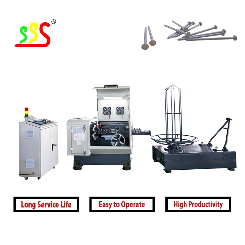 SSS High Speed Automatic Wire Nail Making Machine Line Industrial Nail Manufacturing Machinery 850pcs/min CE ISO Certified