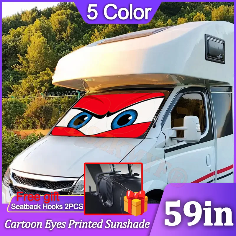 

Gift 150cm Cartoon Big Eyes Car Sunshade Car Windshield Automotive Accessories Car Protection Window Sunshade Screen Decoration