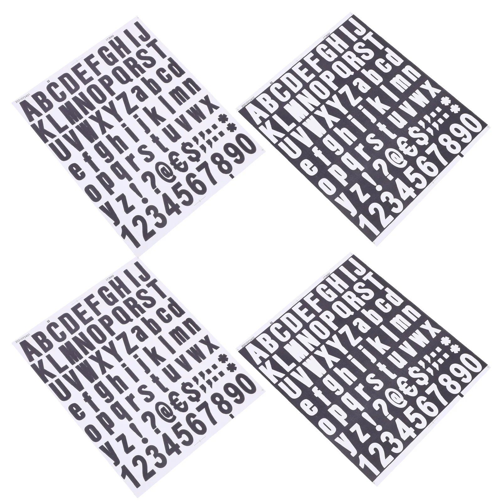 Autocollants alfanumériques créatifs, 4 pièces, artisanat d'art, Scrapbooking, bandes de décoration, fournitures de journal, numéro de boîte aux lettres, DIY bricolage