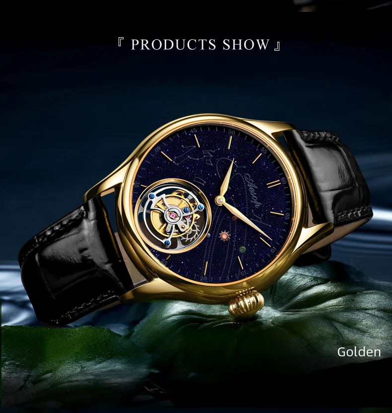 Aesop vraiment Tourbillon mouvement montre mécanique pour homme de luxe mode squelette étanche montres saphir miroir