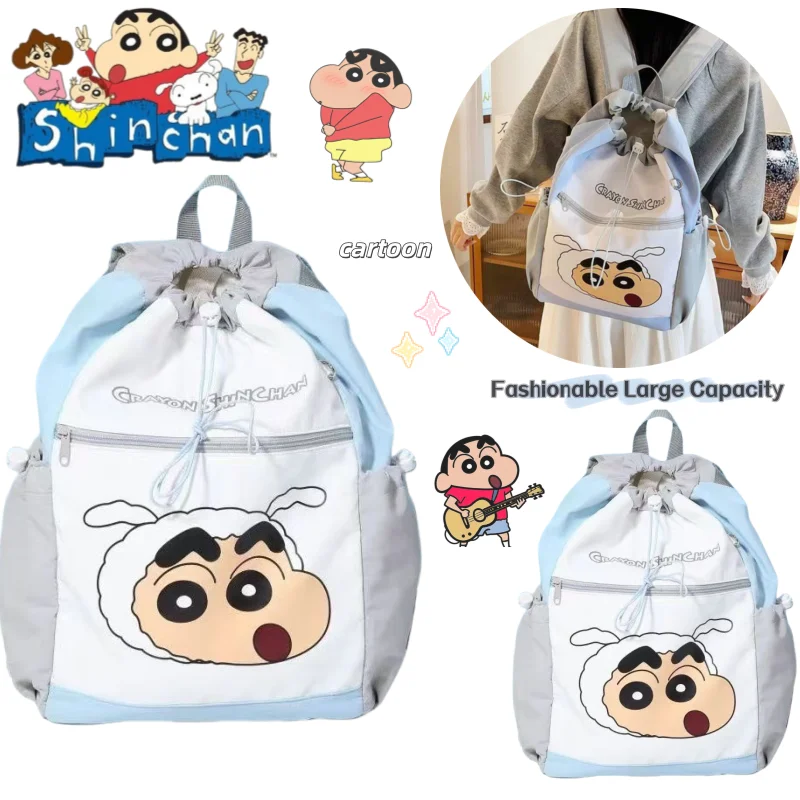 Crayon Shin-chan Backpack New Creative Cartoon Cute style Fashionable and Personality Large-Capacity Portable Student Backpack