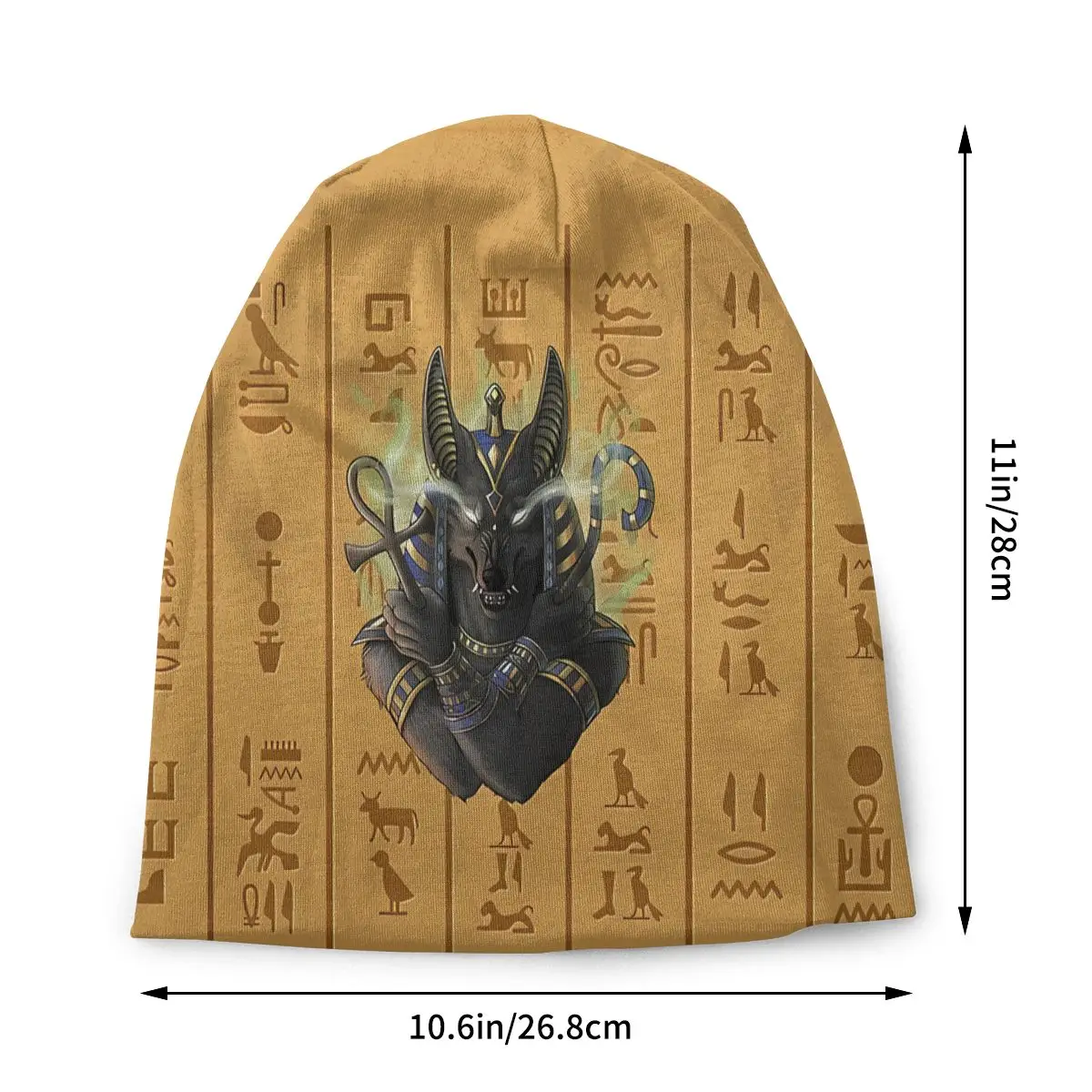 Thin Bonnet Hats Ancient Egypt God Anubis Men Women's Protector Of Souls Cap Design Skullies Beanies Caps