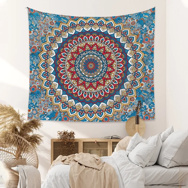 1pc Home Bohemian style room decoration background cloth wind hanging cloth mandala tapestry versatile decoration