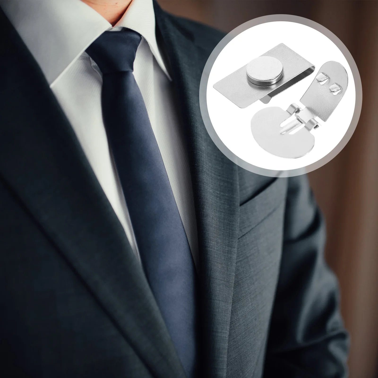 Magnetic Tie Clip Lapel Pin Invisible Stay Bar Collar Stays for Men Fastener Shirt Clips Man