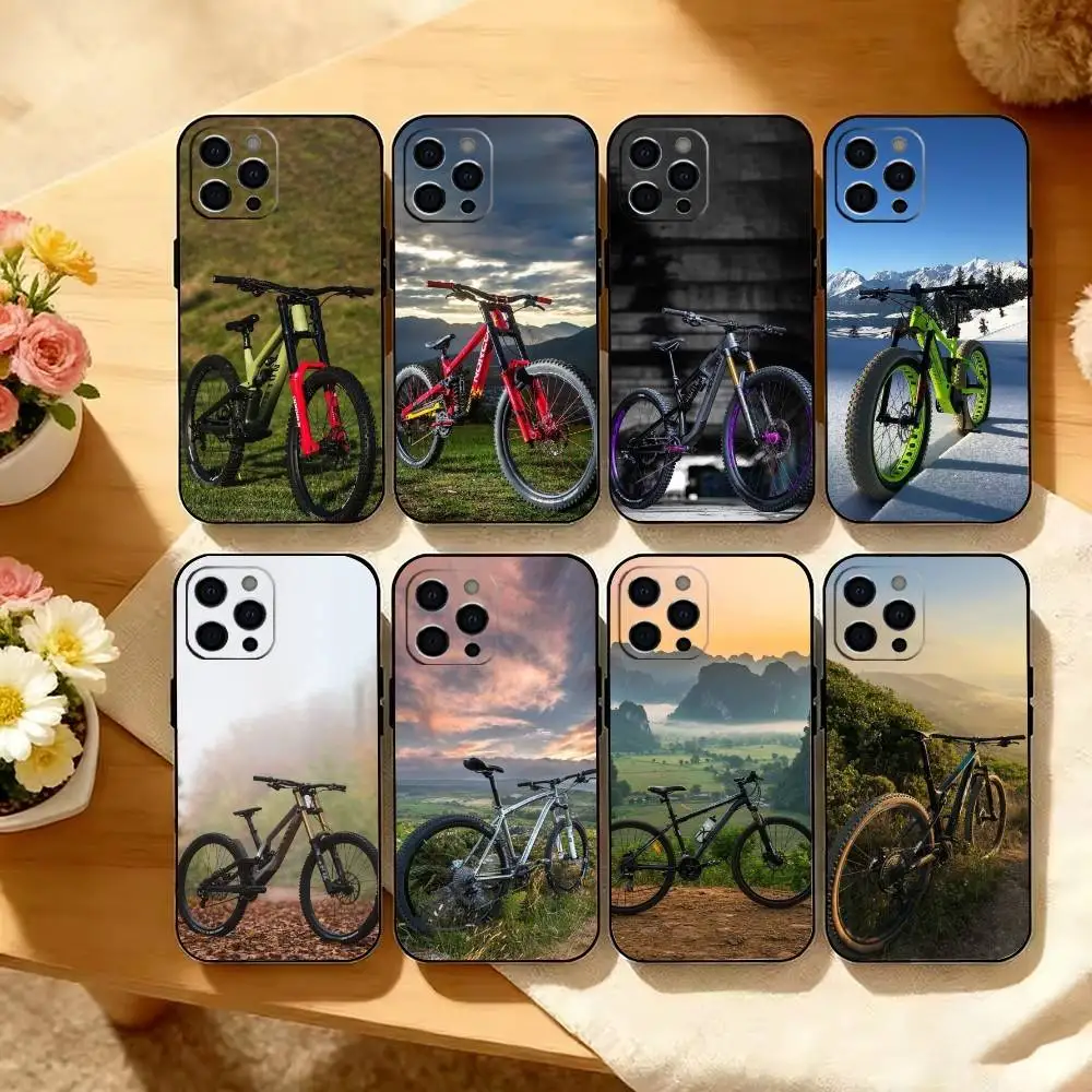 C-Cool M-Mountain Bicycle Bike Phone Case For iPhone 17, 16,15,14,13,12,11 Plus,Pro Max, Others Soft Black Cover