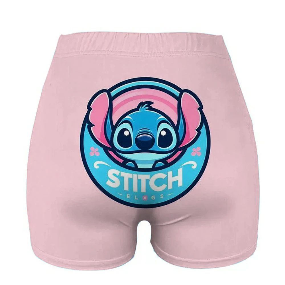 Pantaloncini da yoga da allenamento Kawaii con motivo Lilo e punto personalizzati da donna Pantaloncini da pallavolo da corsa atletica da palestra