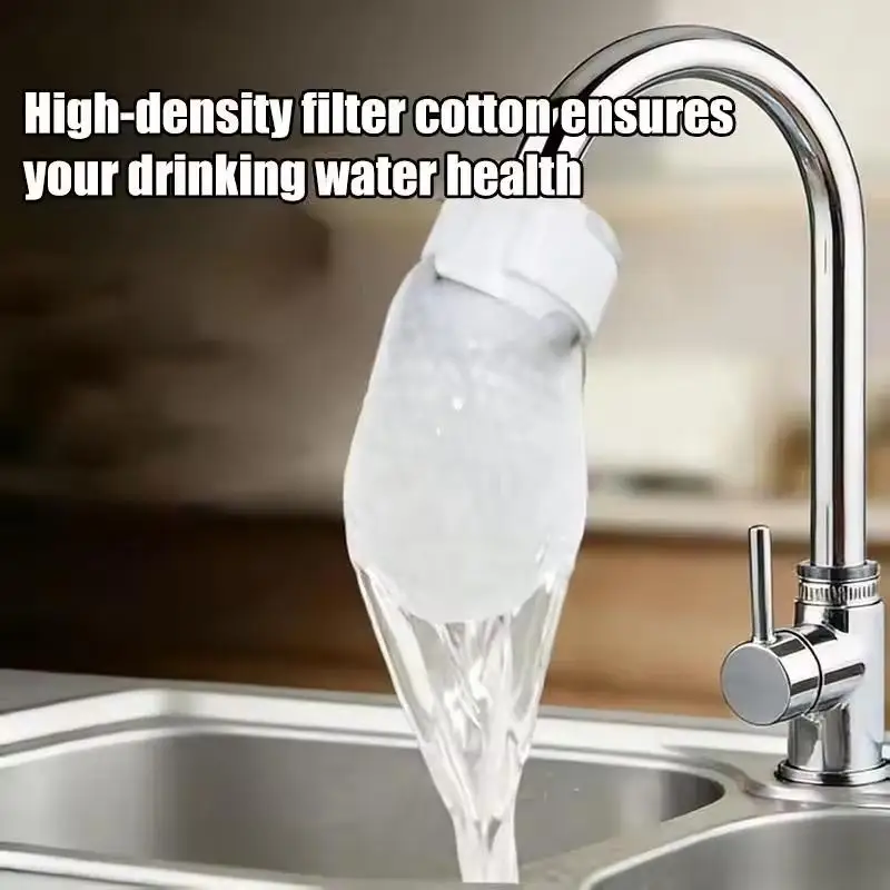 50/100Pcs Faucet Filter Cotton Socks Tap Water Purification Cover Anti Splash T Strap For Sand Rust Filtration Household Water S