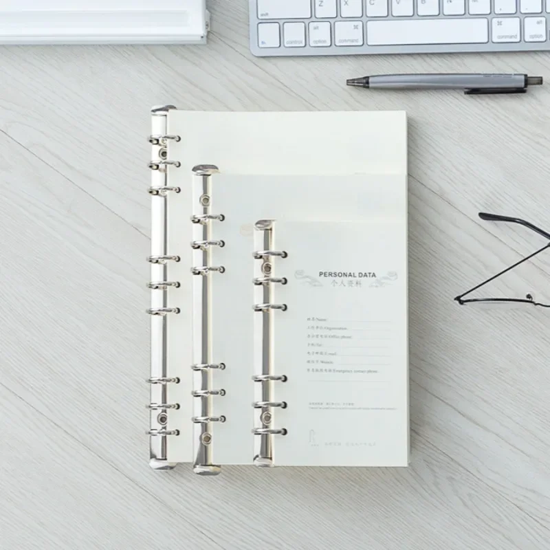 A6/A5/B5 Stationery Accessory DIY Notepad Metal Binder Clip Loose-leaf File Folder Notebook Binding Hoops Ring Binde Accessories