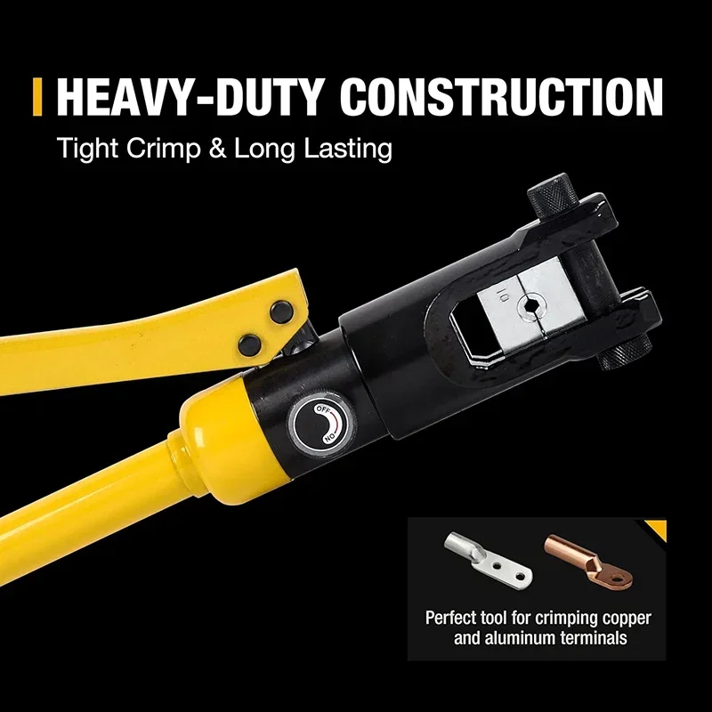 YQK-70/120/240/300 Hydraulic Pliers Crimping Tool Set 6/8 Tons With 4/6/10/16/25/35/50/70/95/120mm² Hexagonal Crimping Mold