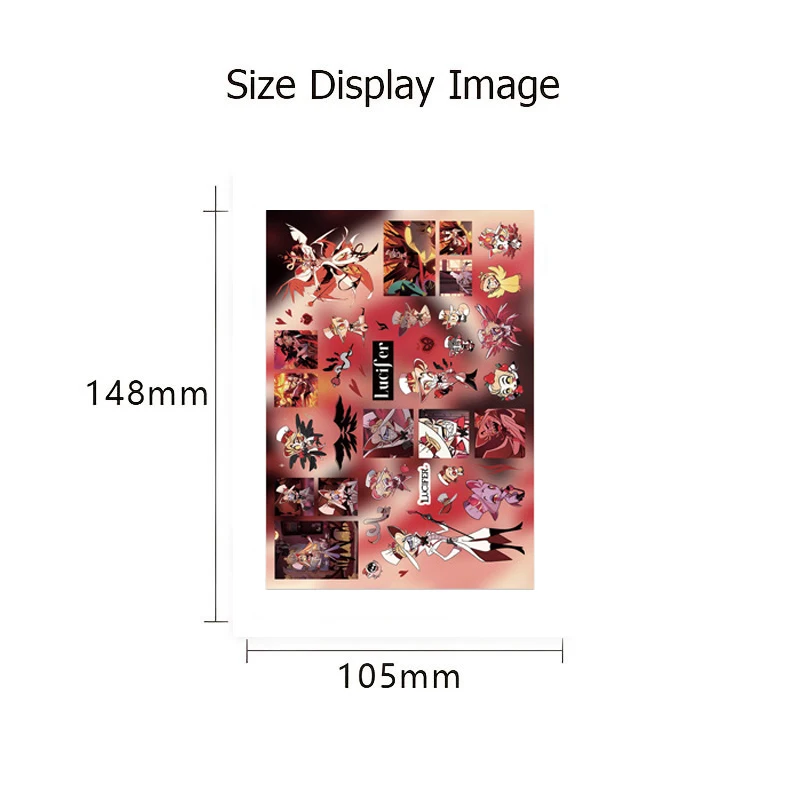 8/16Sheet Cartoon Hazbin Hotel Puzzle Sticker PVC Material Personalized DIY Phone Refrigerator Scrapbook Waterproof Cool Sticker