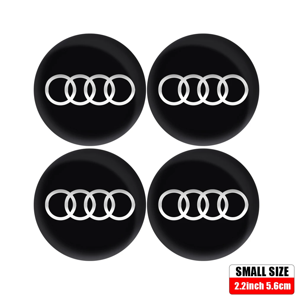 56/60/65MM Auto-Radnabenkappen Auto-Emblem Reifenmittenabdeckungen Zubehör für Audi A1 A2 A3 A4 A5 A6 A7 A8 Quattro Sline RS Q2 Q3