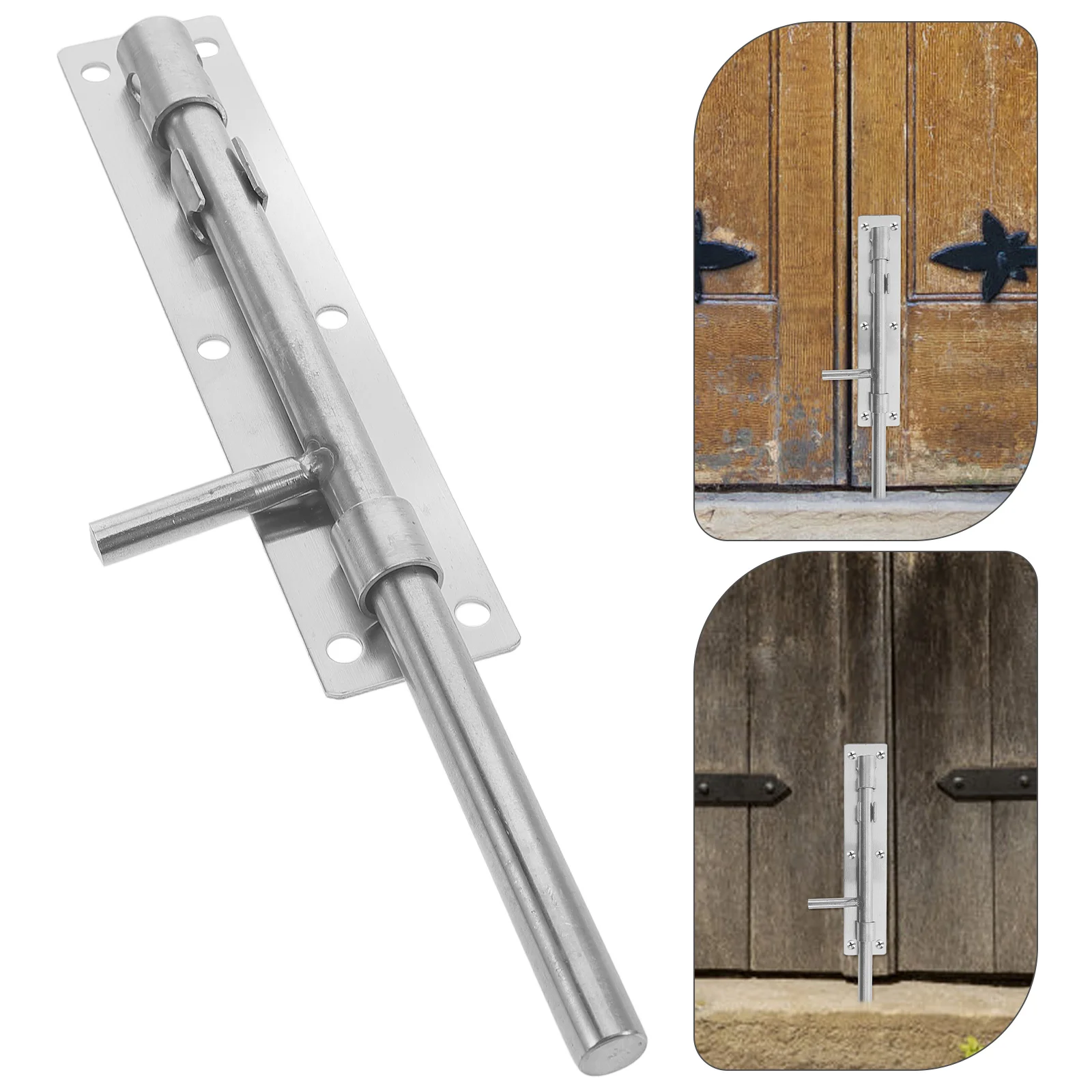 

Deadbolt Gate Lock Shed Door Hardware Slide Latch French Barn Stainless Steel Locks and Latches Cane