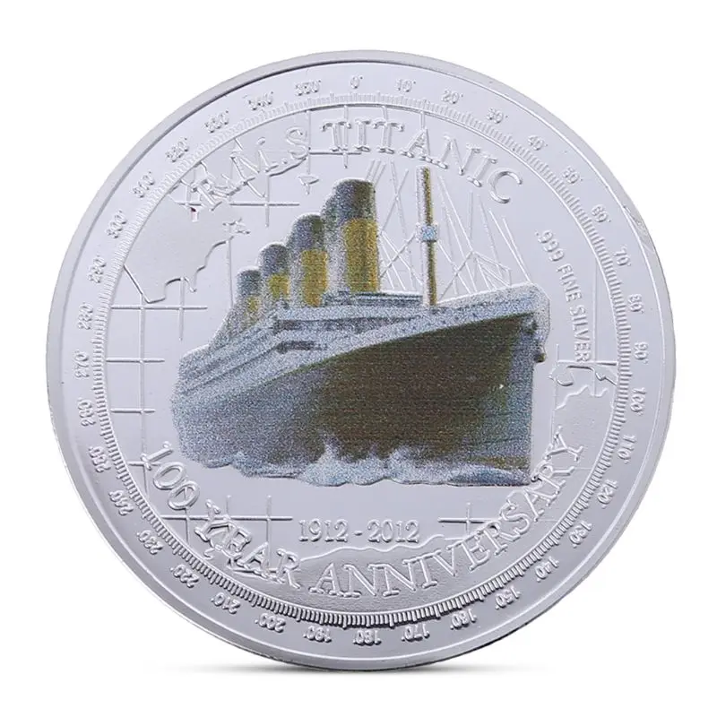 367A Titanic Ship Commemorative Coin Titanic Incident Collect BTC Arts Gifts Home Decoration Zinc Alloy Material Coin